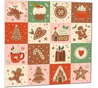 Christmas Card Cute Gingerbread Candycane Xmas Card 145 x 145mm