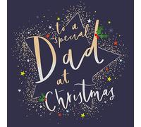 Christmas Card Dad Special Star - Luxury Traditional Xmas Card Made in UK