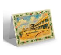 CHRISTMAS CARD - De La Warr Pavilion, Bexhill on Sea - Vintage Art Style