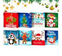 Christmas Card - DIY 5D Postcards | DIY Greeting Card Kits | Handmade Crystal Art With Envelopes, Santa Designs