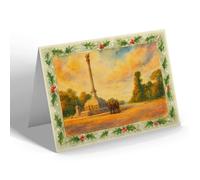 CHRISTMAS CARD - Dublin. The Phoenix Monument (a) - Vintage Art Style