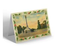 CHRISTMAS CARD - Dublin. The Phoenix Monument (b) - Vintage Art Style
