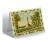 CHRISTMAS CARD - Dublin. The Wellington Monument - Vintage Art Style