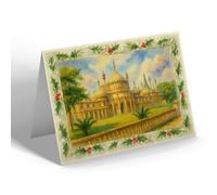 CHRISTMAS CARD East Front from Old Steine Pavilion Brighton - Vintage Art Style