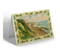 CHRISTMAS CARD - Eastbourne from Beachy Head - Vintage Art Style