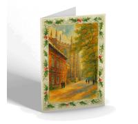 CHRISTMAS CARD - Eton College. The Long Walk - Vintage Art Style