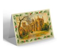 CHRISTMAS CARD - Exeter Cathedral - Lady Chapel - Vintage Art Style