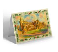 CHRISTMAS CARD - Exterior Of St George's Chapel, Windsor (b) - Vintage Art Style