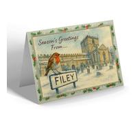 CHRISTMAS CARD - Filey - St. Oswalds 12th Century Church - Vintage Design