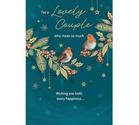 Christmas Card, For a lovely Couple - 9 x 6 inches - Piccadilly Greetings