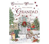 Christmas Card For a Special Grandad Gate scene - 9 x 6 inches - Regal Publishing