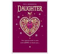 Christmas Card, For a Wonderful Daughter - 9 x 6 inches - Regal Publishing