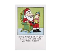 Christmas Card for Any Recipient from Hallmark - Shoebox Collection Humour Design - Santa Cartoon