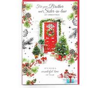 Christmas Card For Brother and Sister in Law 23 x 15 Cm (9 x 6 inches) For You Brother and Sister-in-Law at Christmas