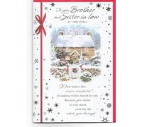 Christmas Card For Brother and Sister in Law 23 x 15 Cm (9 x 6 inches) To You Brother and Sister-in-Law at Christmas
