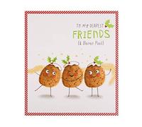 Christmas Card for Friends from Hallmark - Funny Christmas Pudding Design