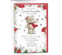 Christmas Card For Granddaughter 23 x 15 Cm (9 x 6 inches) For A Fantastic Grand-daughter at Christmas Time Cute Teddy Because You're Someone Very Special