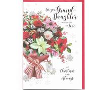 Christmas Card For Granddaughter 23 x 15 Cm (9 x 6 inches) For You Grand-Daughter with Lots of Love at Christmas
