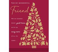 Christmas Card, For My Wonderful Friend - 8 x 6 inches - Piccadilly Greetings