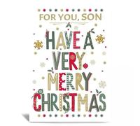 Christmas Card for Son, 'Have a Very Merry Christmas' Design, 13 x 19 cm