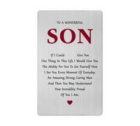 Christmas Card for Son - To a Wonderful Son Birthday Valentines Day Graduation Easter Gifts from Mom and Dad