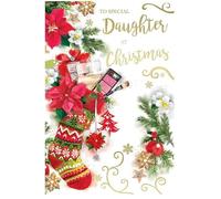 Christmas Card for Special Daughter with Festive Stocking