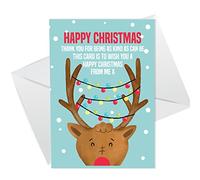 Christmas Card For Teacher Assistant From Child Nursery School THANK YOU Card