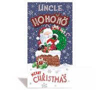 Christmas Card for Uncle, Santa Chimney Design, Ho Ho Ho, 12 x 22 cm