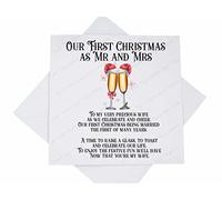 Christmas Card for Wife, First Married Christmas Card, First Christmas as my Wife Card with Poem Verse, Custom Festive Card (Not Personalised)