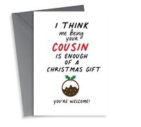 Christmas card for your Cousin to let them know how lucky they are to have you!