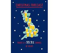 Christmas Card, Funny Humour Text Forecast - 7 x 5 inches - Piccadilly Greetings