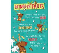 Christmas Card, Funny Humour Text Reindeer farts - 7 x 5 inches - Piccadilly Greetings