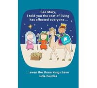 Christmas Card, Funny Humour Text Side hustle - 7 x 5 inches - Piccadilly Greetings