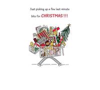 Christmas Card, Funny Humour Text Trolley - 7 x 5 inches - Piccadilly Greetings