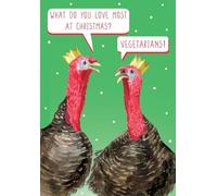 Christmas Card, Funny Humour Text Turkeys - 7 x 5 inches - Piccadilly Greetings