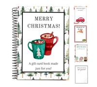 Christmas Card Gift Book, DIY Spiral Bound Christmas Card Gift Book, Portable C-Hristmas Cards Album for Colleagues Home Celebration Family School College Party Workplace Exchange