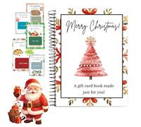 Christmas Card Gift Book,DIY Spiral-Bound Surprises on Every Page, College Graduation Greeting Card Holder for Student Survival Gifts (B)