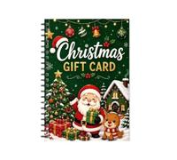 Christmas Card Gift Book Holiday Greeting Keepsake Booklet | College Gift Card Book for Adults Teens Kids Office Dorm School Stocking Stuffers