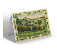 CHRISTMAS CARD Glasgow. Botanic Gardens & Kibble Palace (b) - Vintage Art Style