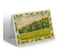 CHRISTMAS CARD - Haddon Hall, Rowsley - Vintage Art Style