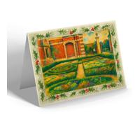 CHRISTMAS CARD - Hampton Court, The Carpet Gardens - Vintage Art Style