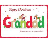 Christmas Card, Happy Christmas Grandad - 9 x 6 inches - Piccadilly Greetings