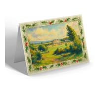 CHRISTMAS CARD - Happy Mount Park. Bare, Morecambe - Vintage Art Style