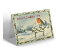 CHRISTMAS CARD - Hassocks - Jack & Jill Windmills - Vintage Design