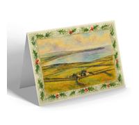 CHRISTMAS CARD - Hell's Mouth Bay, Rhiw - Vintage Art Style