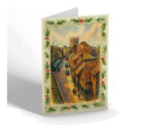 CHRISTMAS CARD - High Street, Kings Lynn - Vintage Art Style