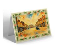CHRISTMAS CARD - High Street Looking South Towcester a - Vintage Art Style