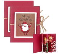 Christmas Card Holder, 5 Compartments for Winter Holidays, Festive Parties and Guest , Christmas Money Card Holder, for Families, Friends, Adults, Children, Teachers and Employees in the Office