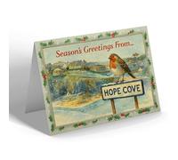 CHRISTMAS CARD - Hope Cove - Inner Hope - Vintage Design
