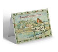 CHRISTMAS CARD - Hope Cove - Inner Hope - Vintage Design d